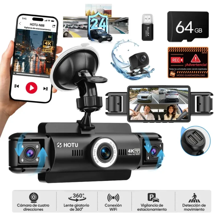 Hotu N88 dashcam 4K de 4 lentes