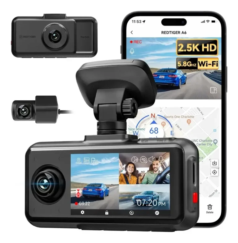 Redtiger A6 dashcam 4K de 3 cámaras