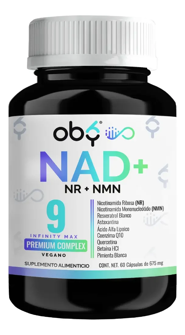 Oby NAD+ con NMN y NR, 60 cápsulas